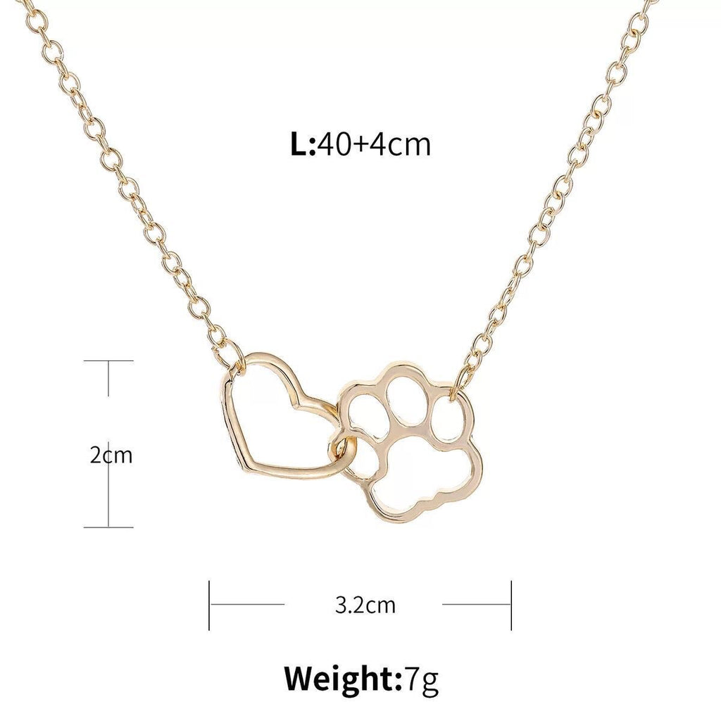 Collar corazón huella