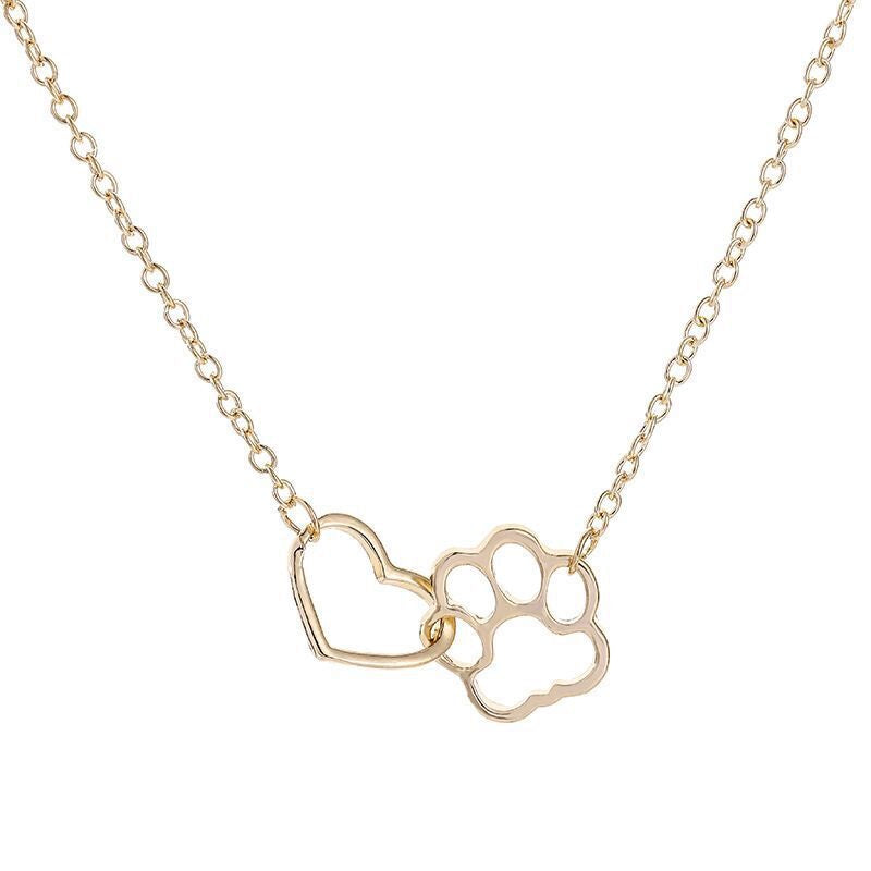 Collar corazón huella